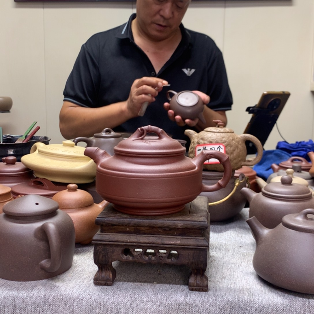 茶壶底槽青双线竹鼓350 C半手工制作