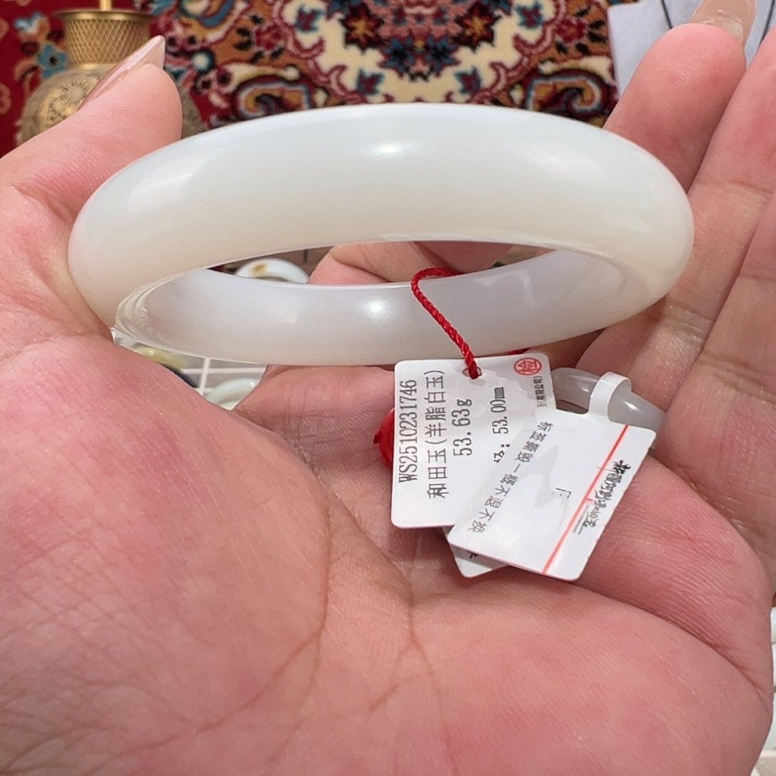 和田玉未镶嵌手镯天然新疆和田玉羊脂玉