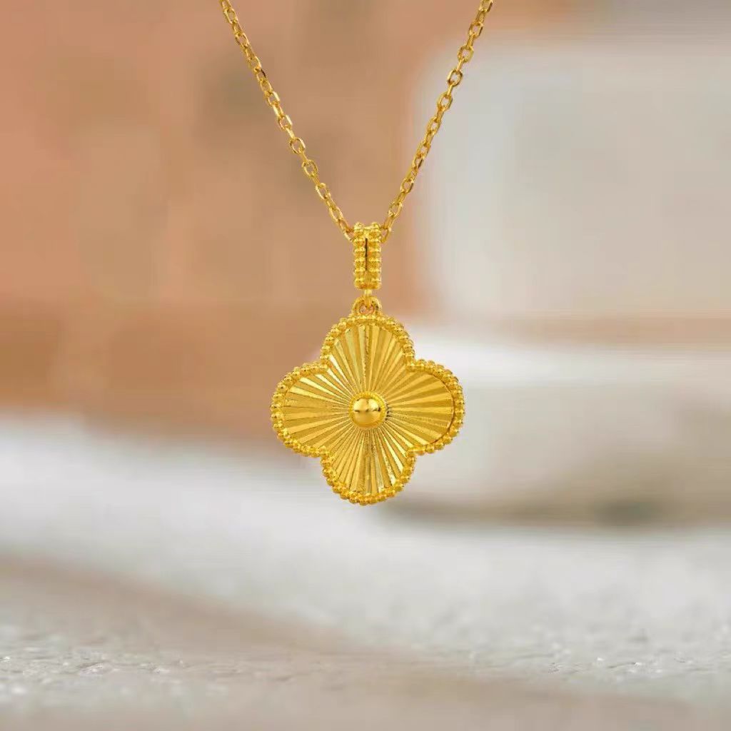 【48小时鉴赏期】先鉴后发 镭射单面四叶草吊坠