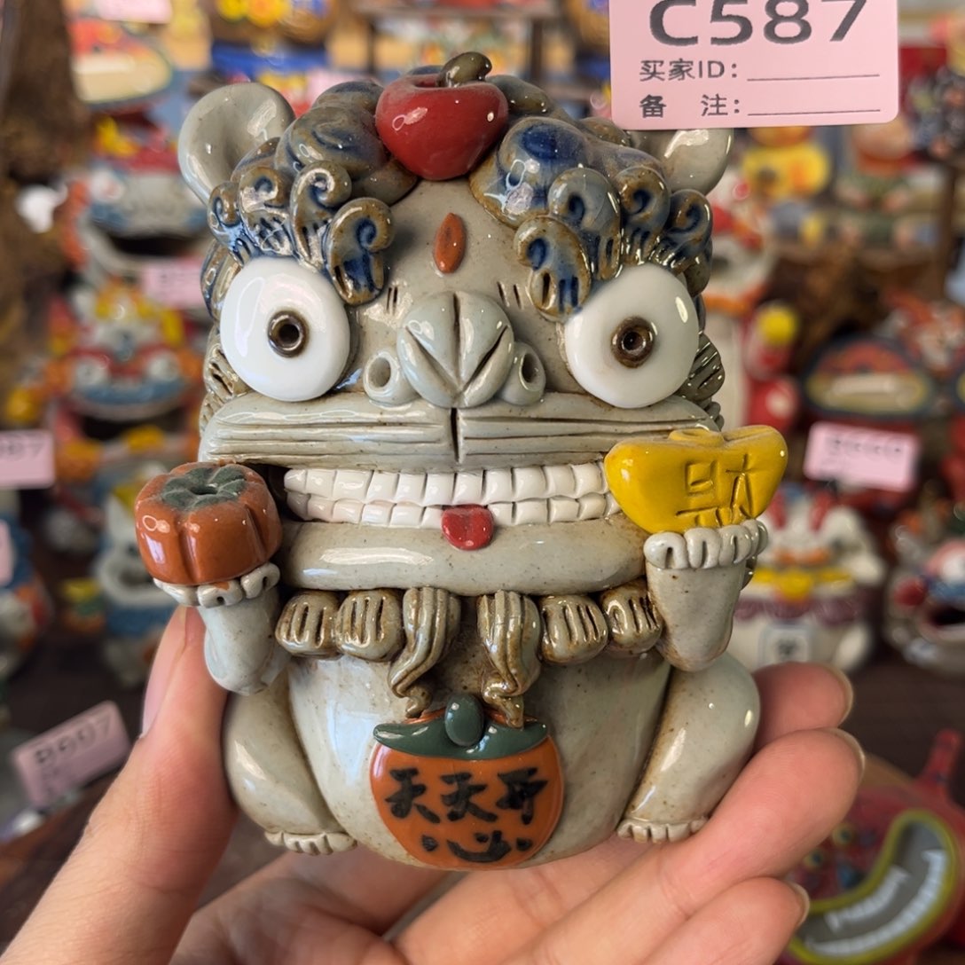 泥塑纯手工茶宠摆件