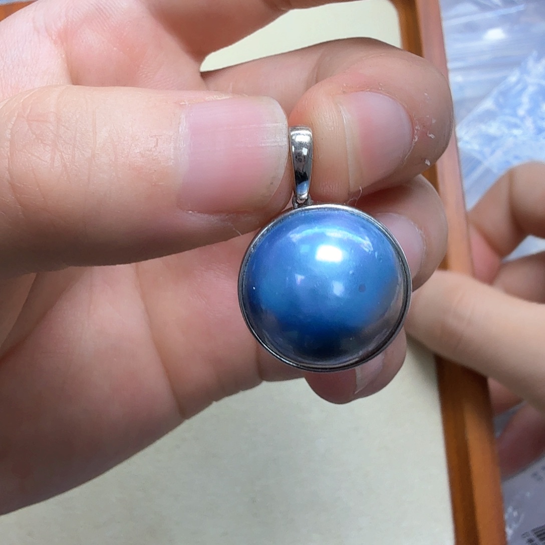 拼合珍珠（马贝珠）颈饰银S925镶嵌