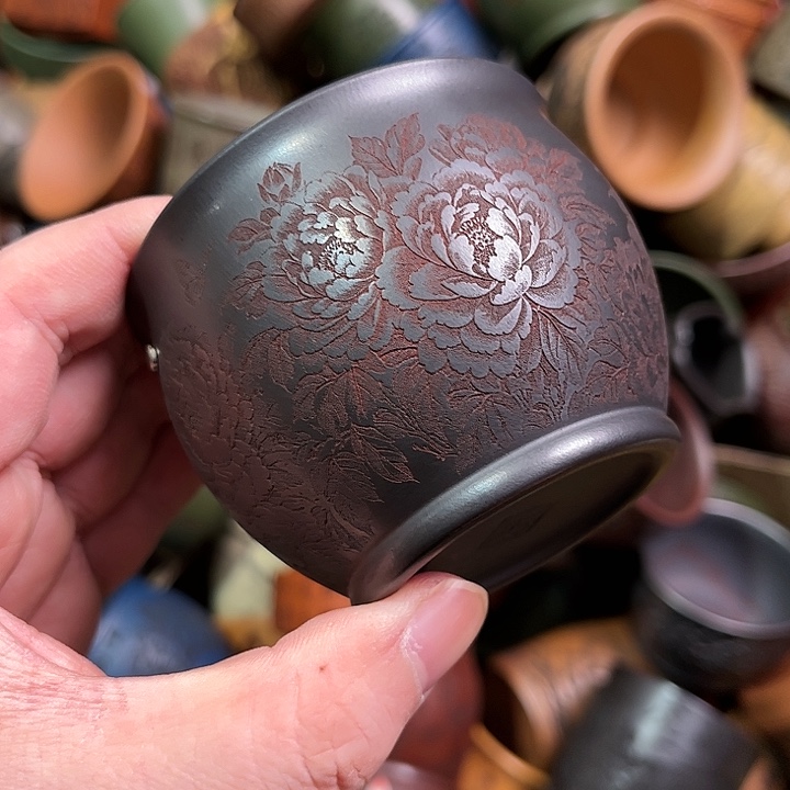 紫砂茶杯全手工紫砂主人杯