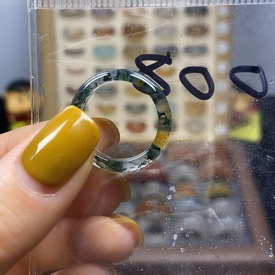 玛瑙/玉髓合金戒指港码17内径18确认尺码不退不换