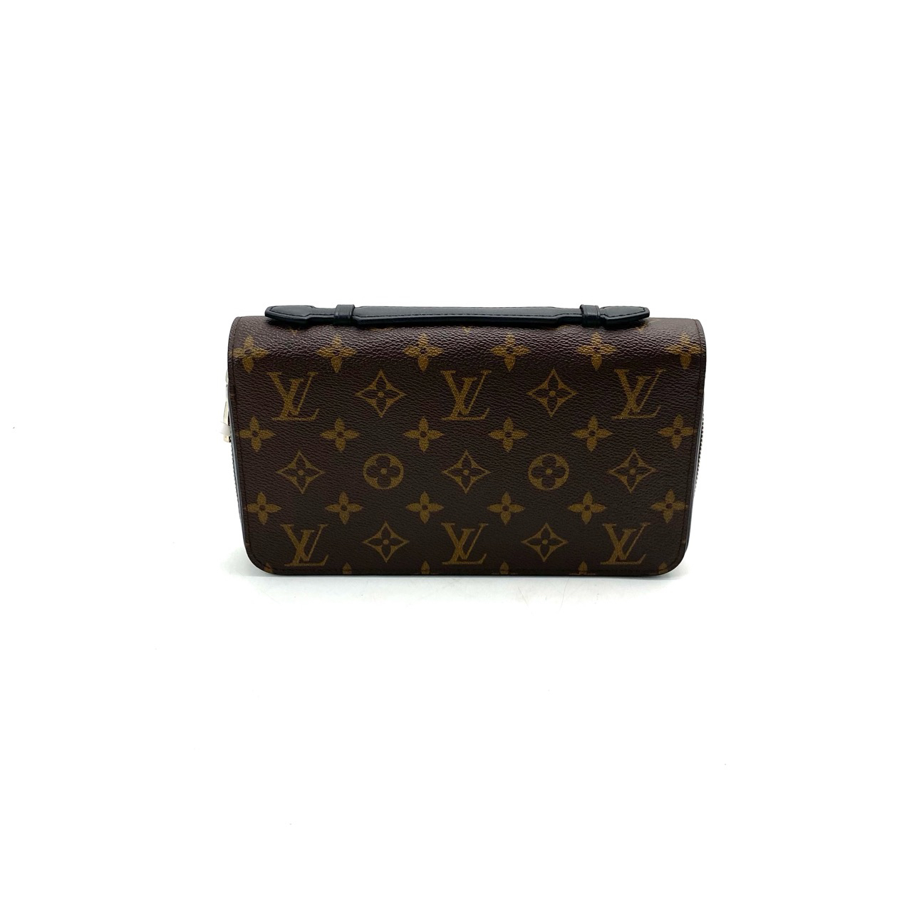 99新 LouisVuitton/路易威登 棕老花zippy xl手拿包 尺寸22/13