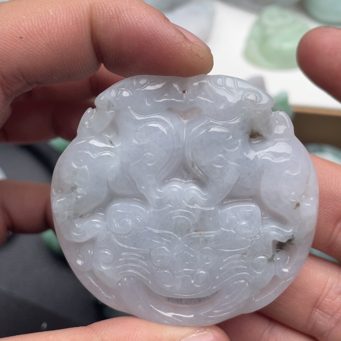 风***钟翡翠未镶嵌吊坠(不含链)