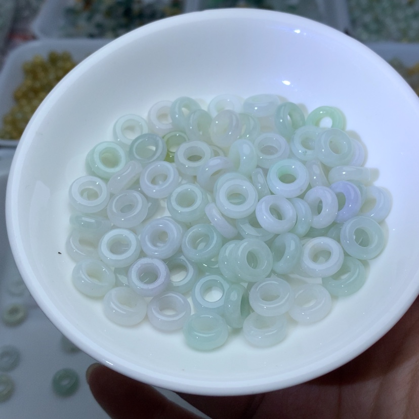 【闪购商品】翡翠手链未镶嵌卡10冰玉环30颗