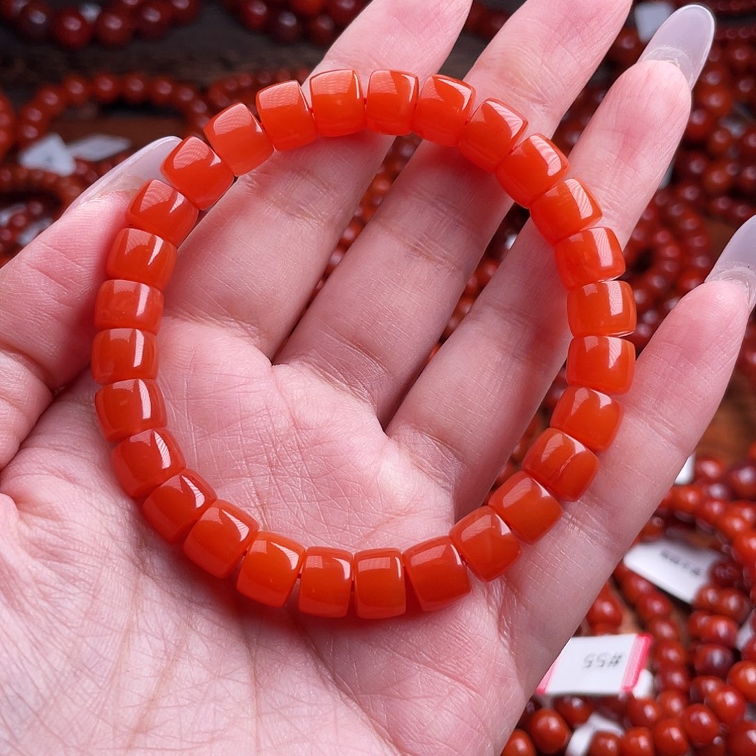 南红玛瑙未镶嵌直切8+mm