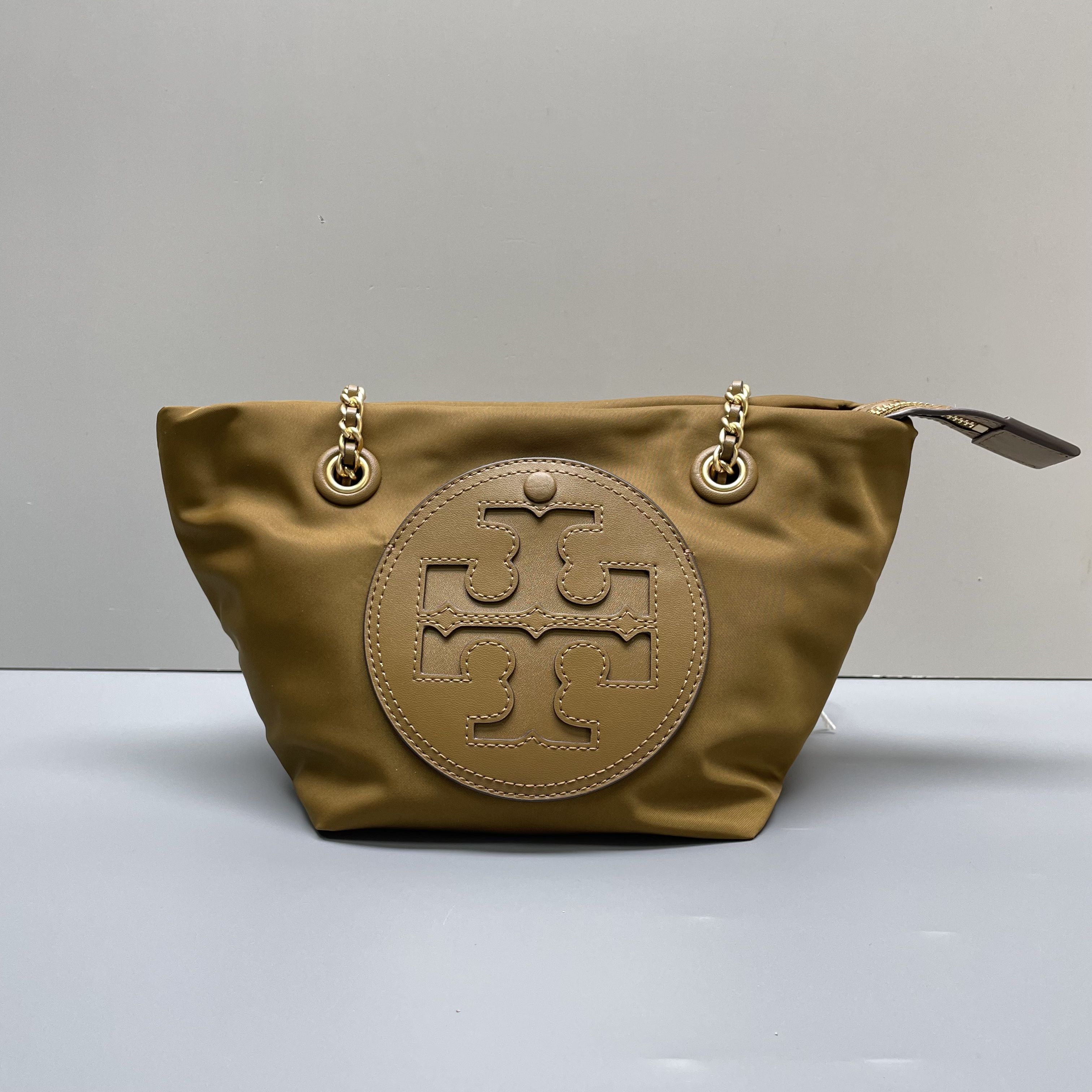 99新 TORY BURCH/汤丽柏琦 ella赤褐色迷你链条包14*15*EM102503