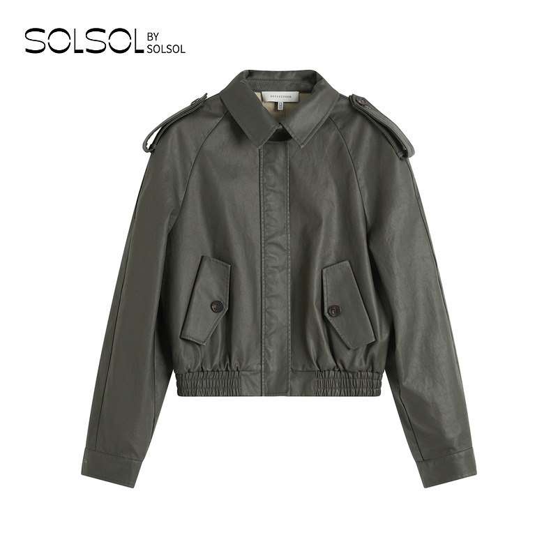 SUITTITUDE 设计师品牌 25秋冬新品 水洗皮飞行员夹克 SOLSOL