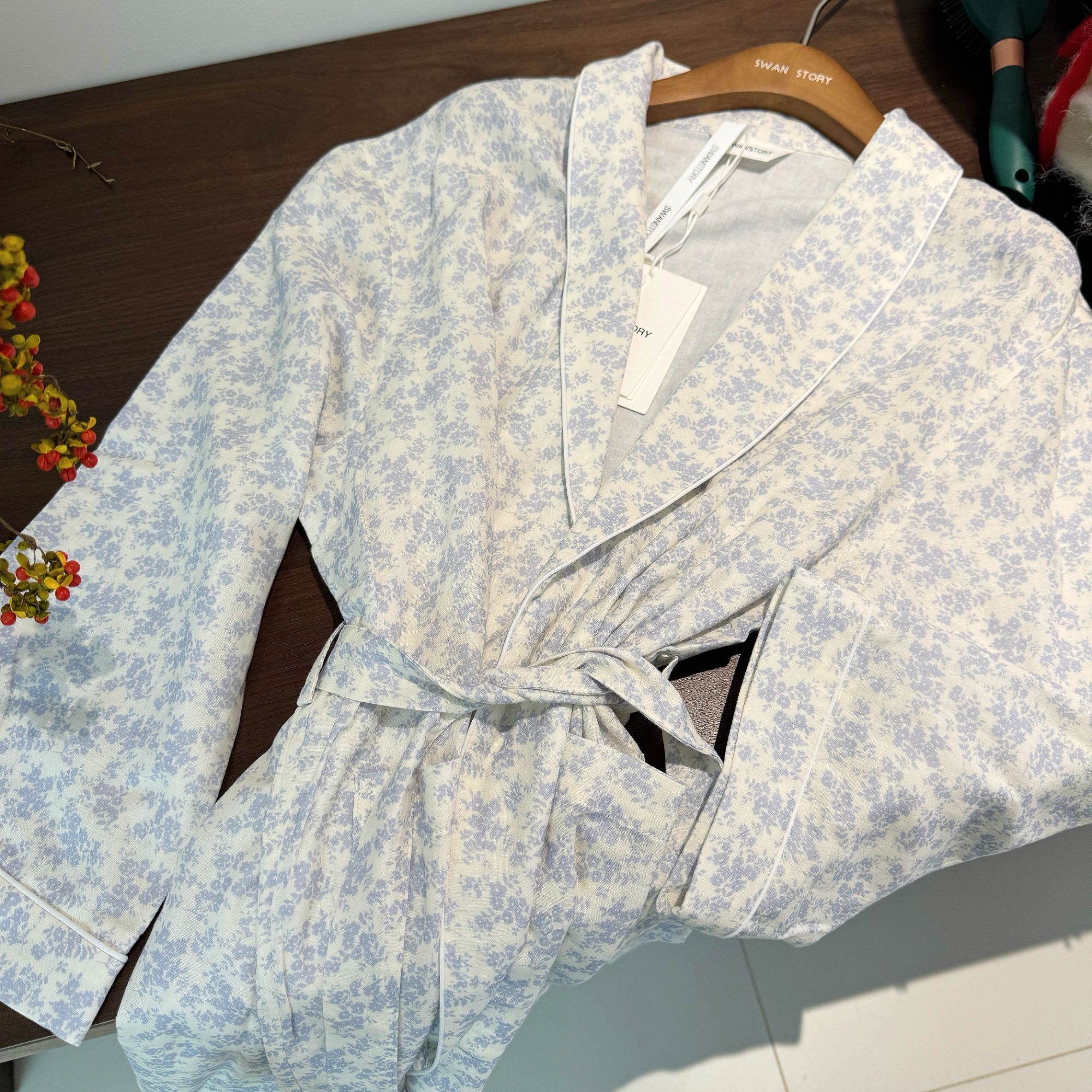 【丽姐女装】精致美学 女神宅家 气质温柔亲肤棉质感睡衣套装W0878