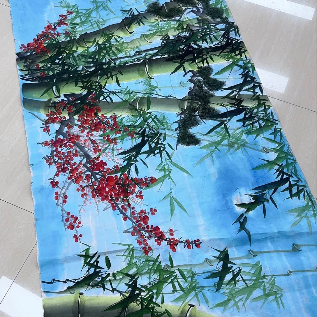 国画国画作品多次