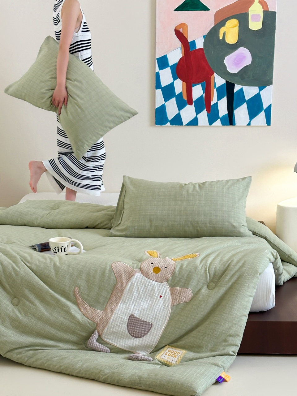 【小袋鼠】200*230cm双人山宁泰抗菌纤维被四季被约2.6kg