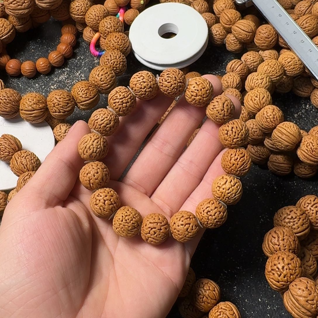 ༚***༜桃核吊坠金刚纹手串