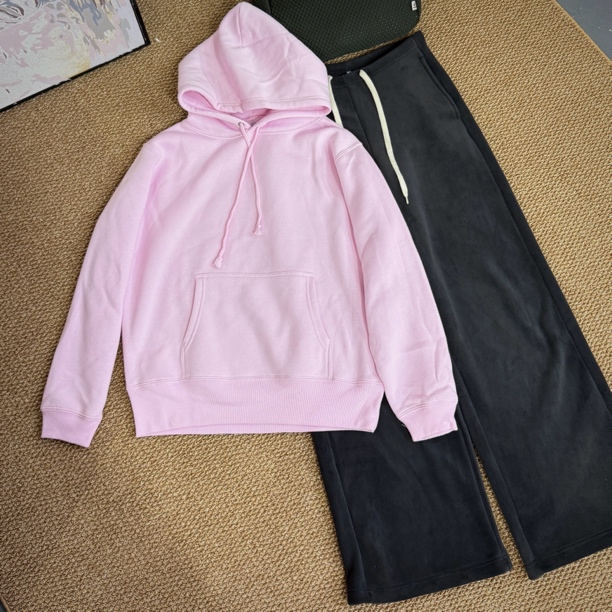 8010连帽秋冬纯色加绒加厚简约经典百搭卫衣