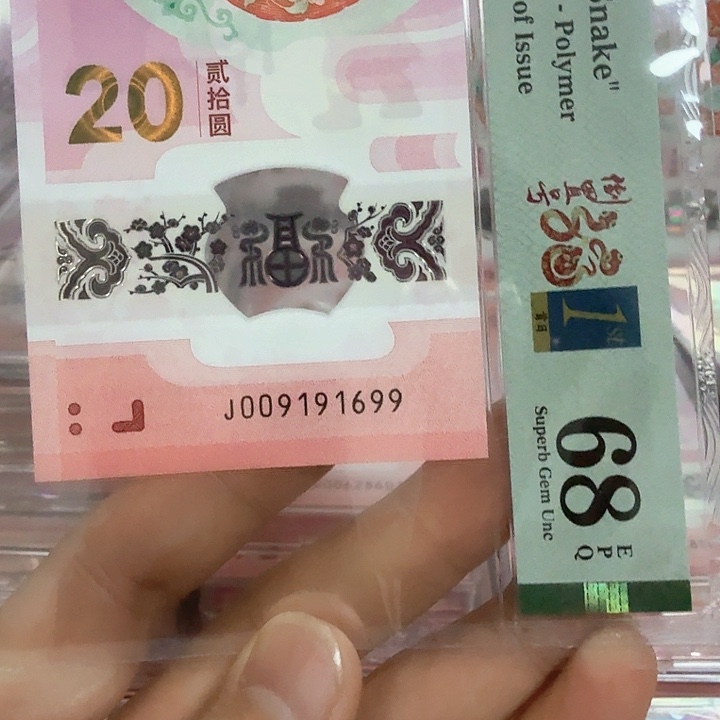 塑料小蛇钞号码009191699