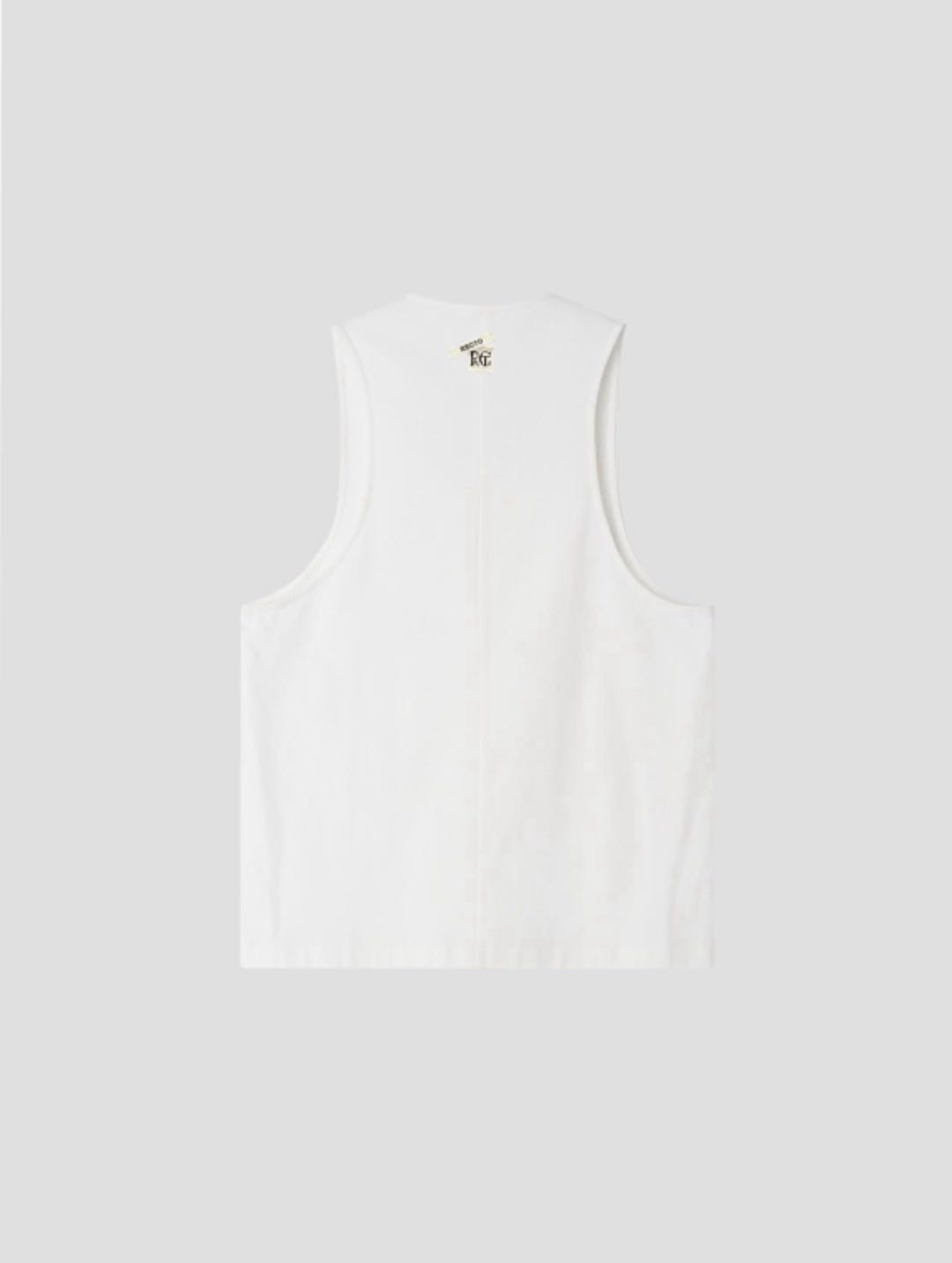 RECTO针织圆领背心马甲纯棉