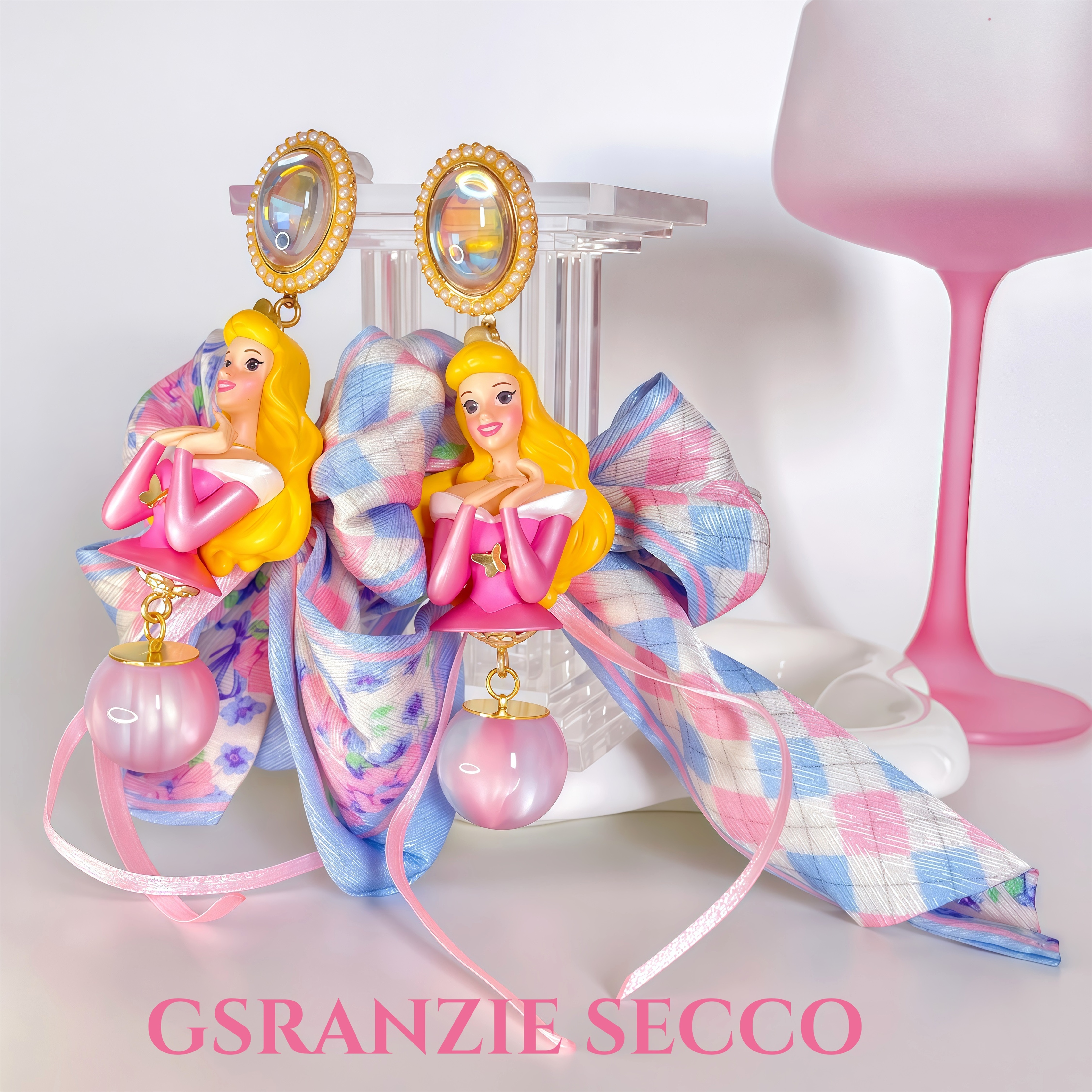 非金属树脂耳饰 【3488】创意设计时尚设计师小众手作手办耳环