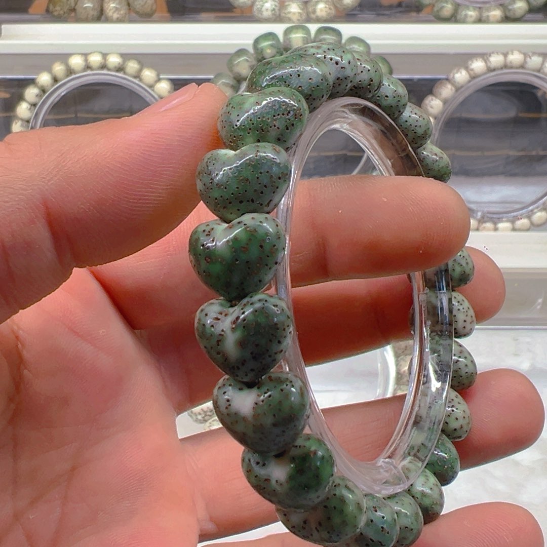 星月菩提手串12手工制作爱心