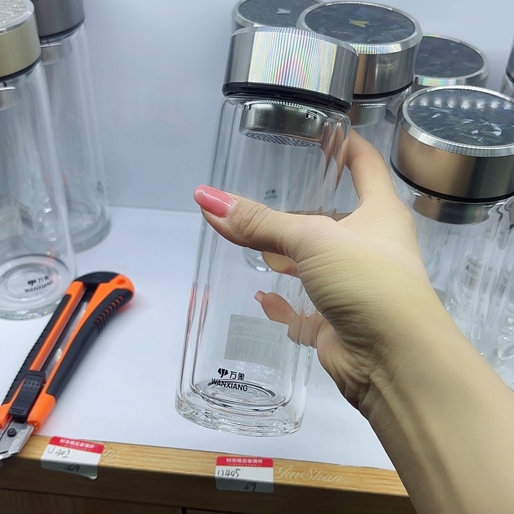 M*M万象品牌双层玻璃杯V451