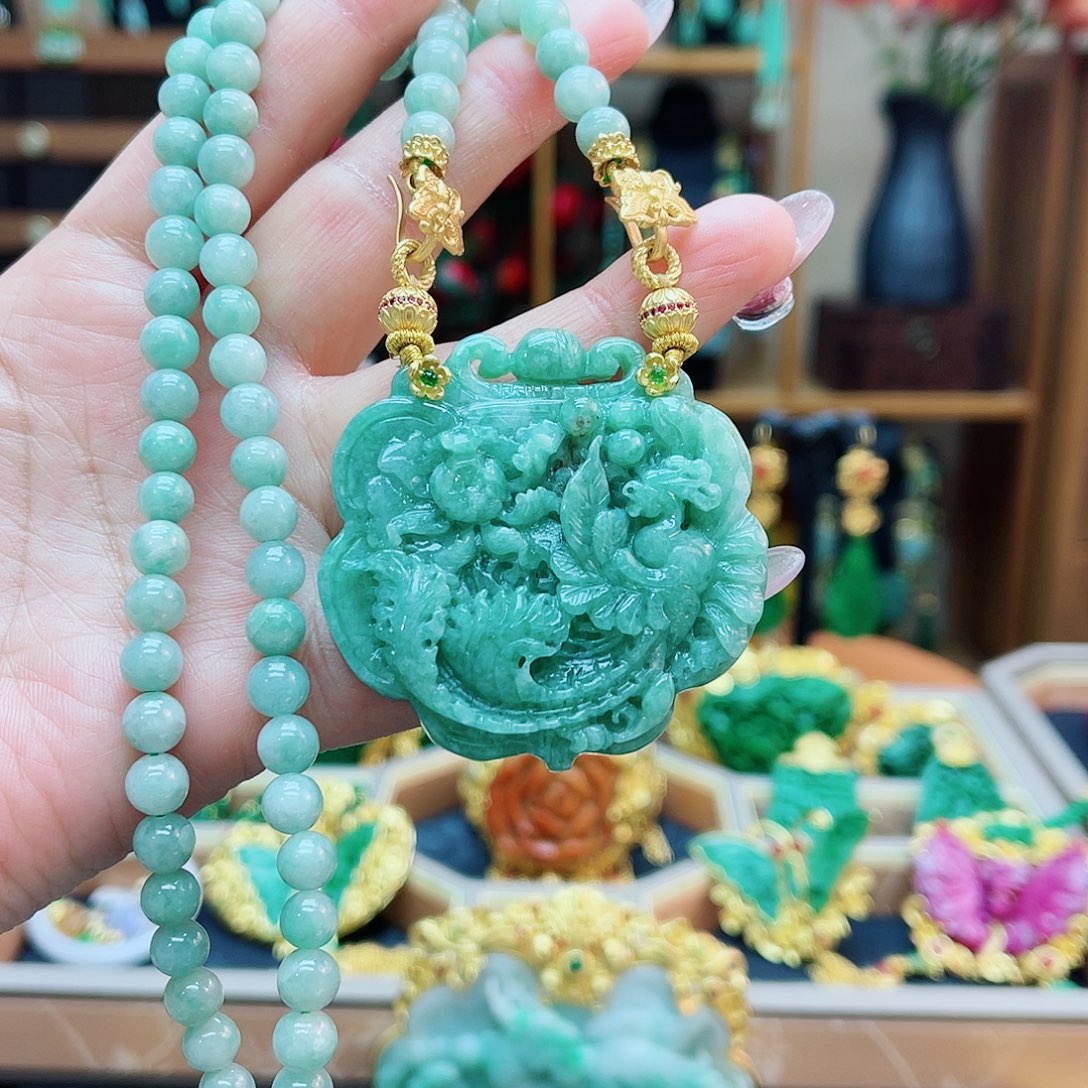 颈饰合金翡翠妙*祥48小时鉴赏期