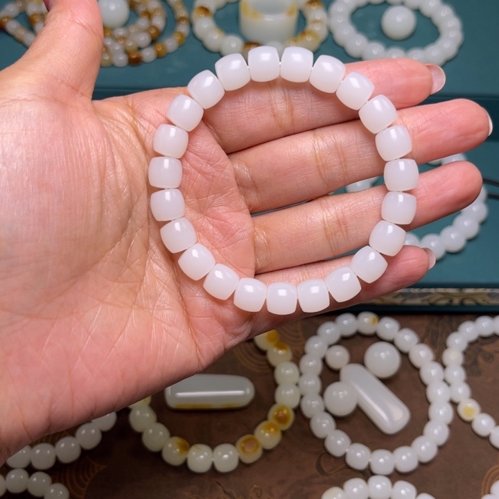 G***y和田玉未镶嵌颈饰