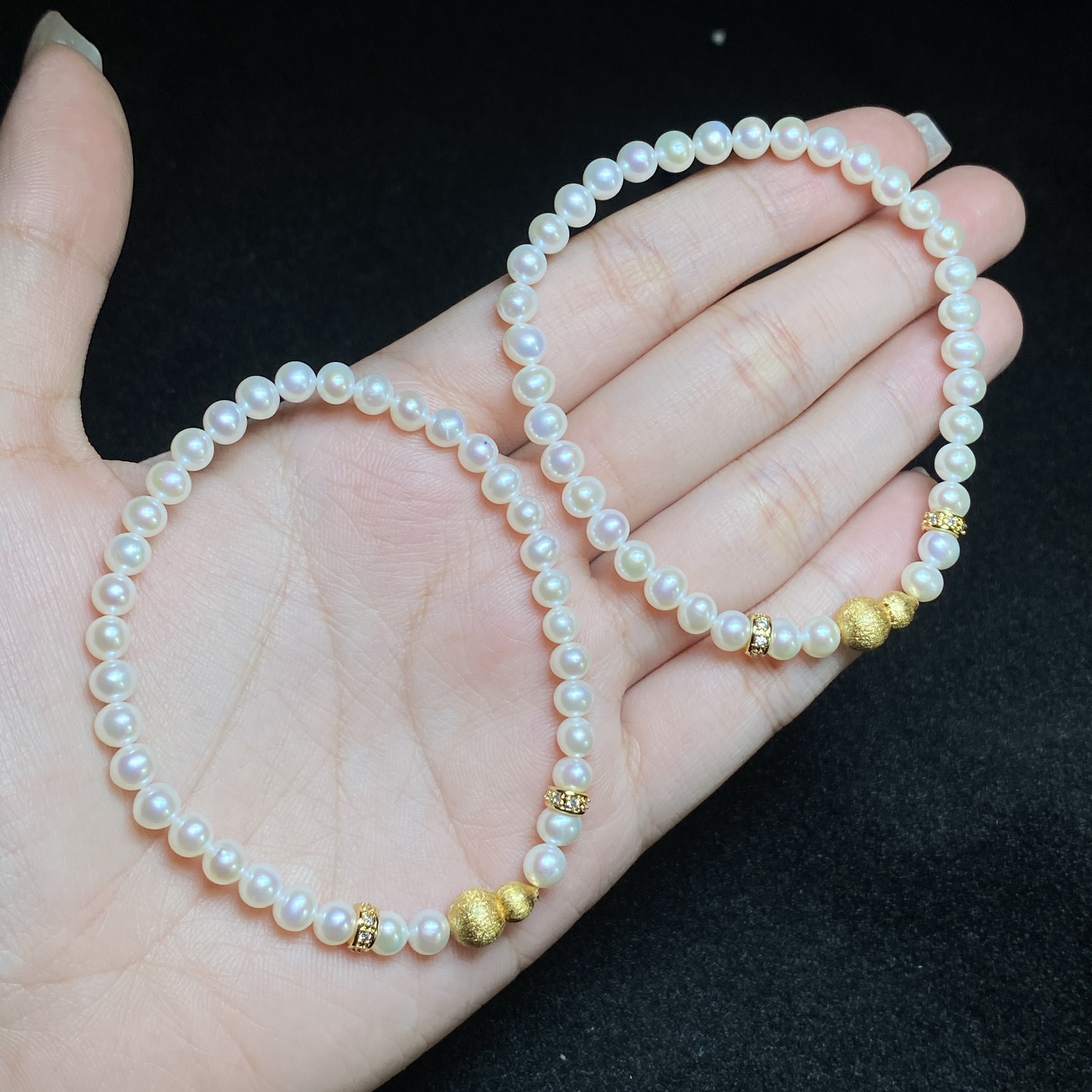 【小北好物】淡水珍珠DIY单圈手串约4-5mm【多样性发一件】QJ18X88