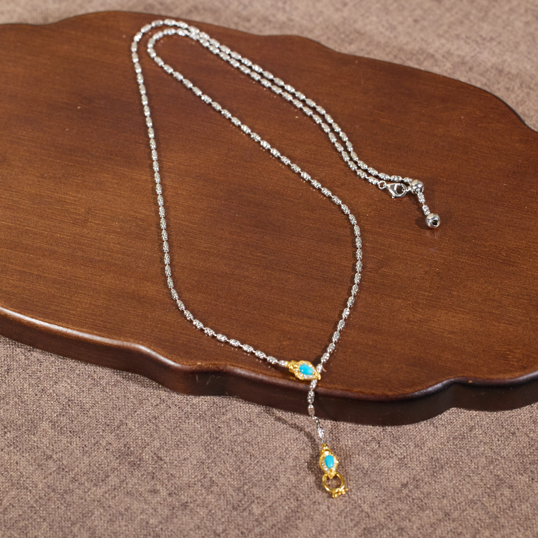 【玉峰珠宝丨安娜严选】松石项链S925银【N6600】多样性发一