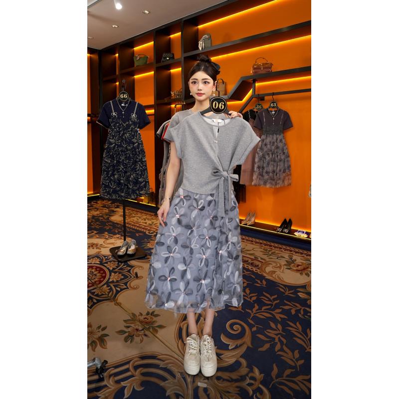 【linda】【6】碎花显瘦气质时尚夏季复古印花提花连衣裙JC-A3375