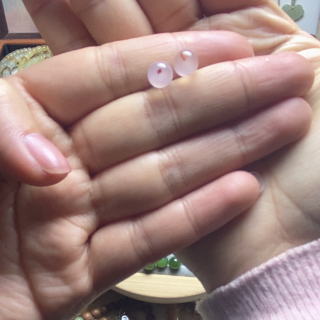 银S925镶嵌南红玛瑙耳饰冰飘南红耳钉意境款