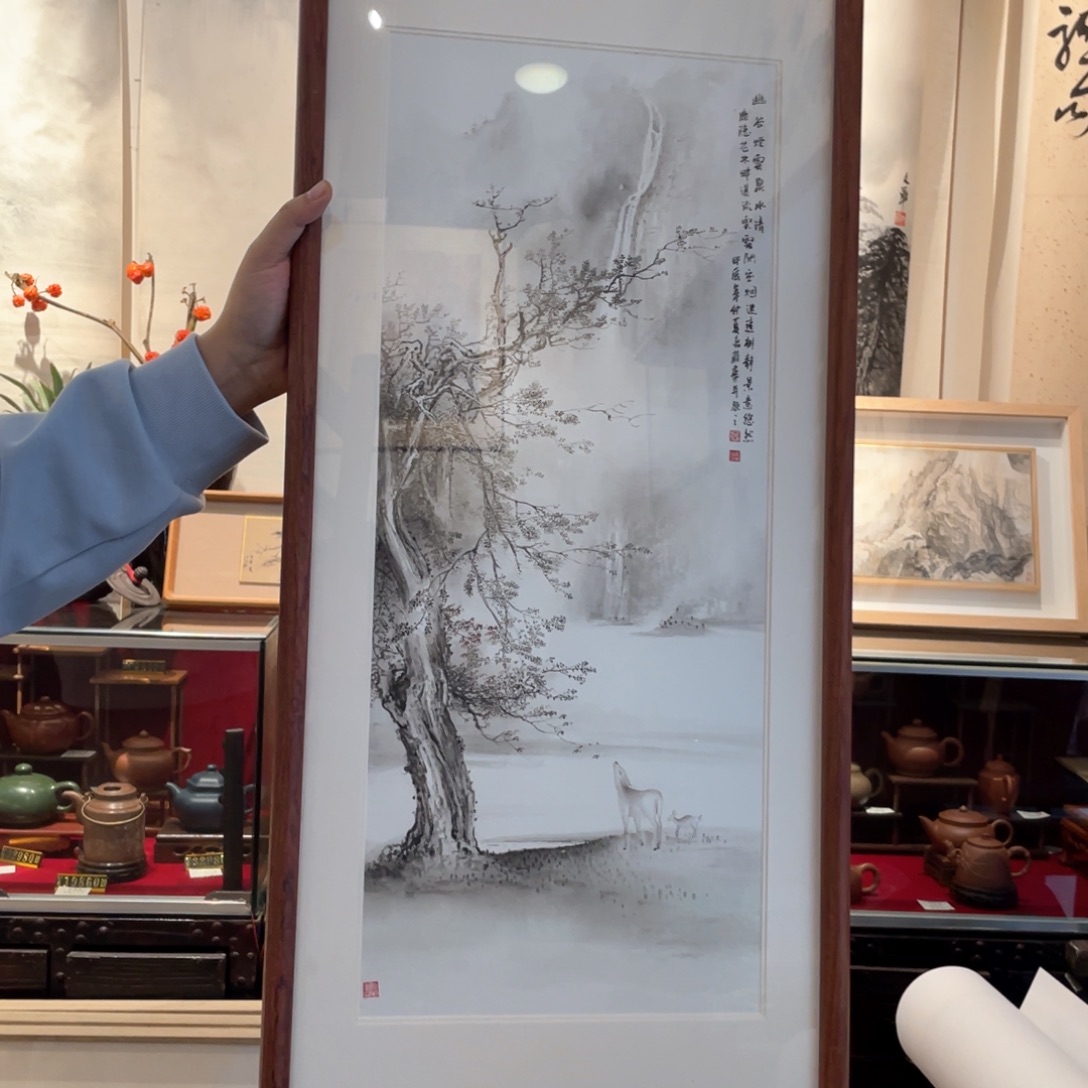 国画原创手绘，带框包邮