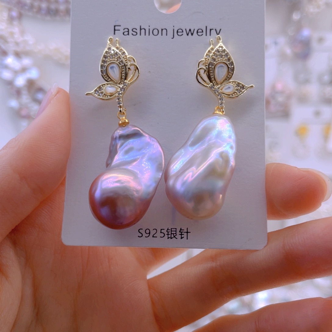 未镶嵌耳饰淡水珍珠耳饰