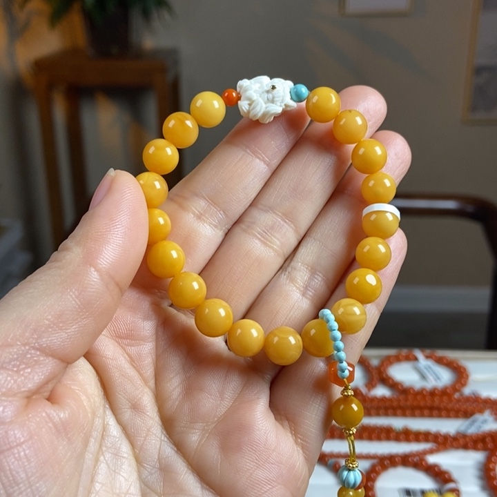 琥珀手链未镶嵌蜜蜡手串9