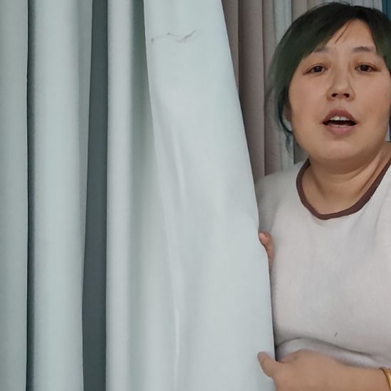 棉布帘一套，两片，4m有土。