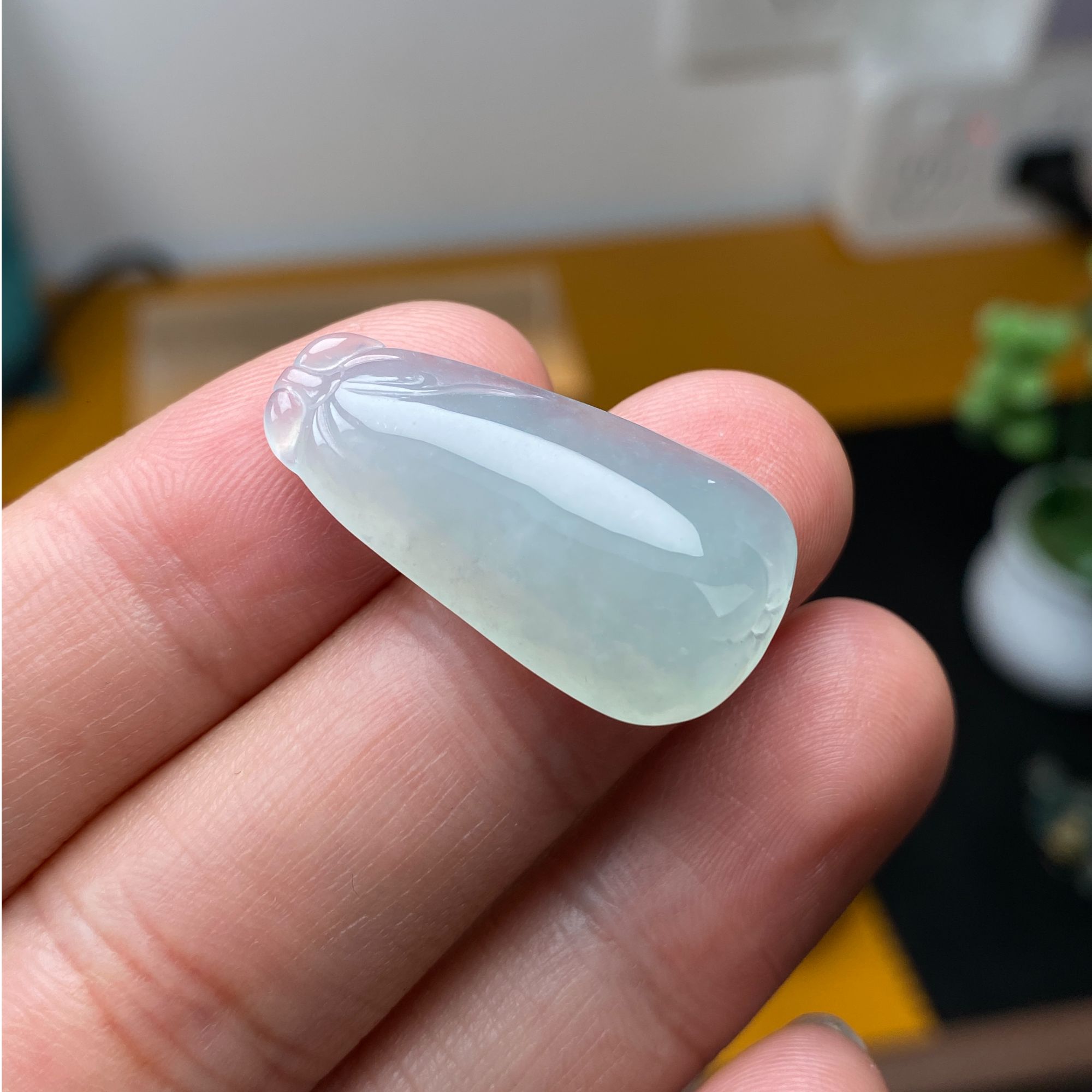 福瓜挂件天然缅甸翡翠A货29.9*15.4*7.1