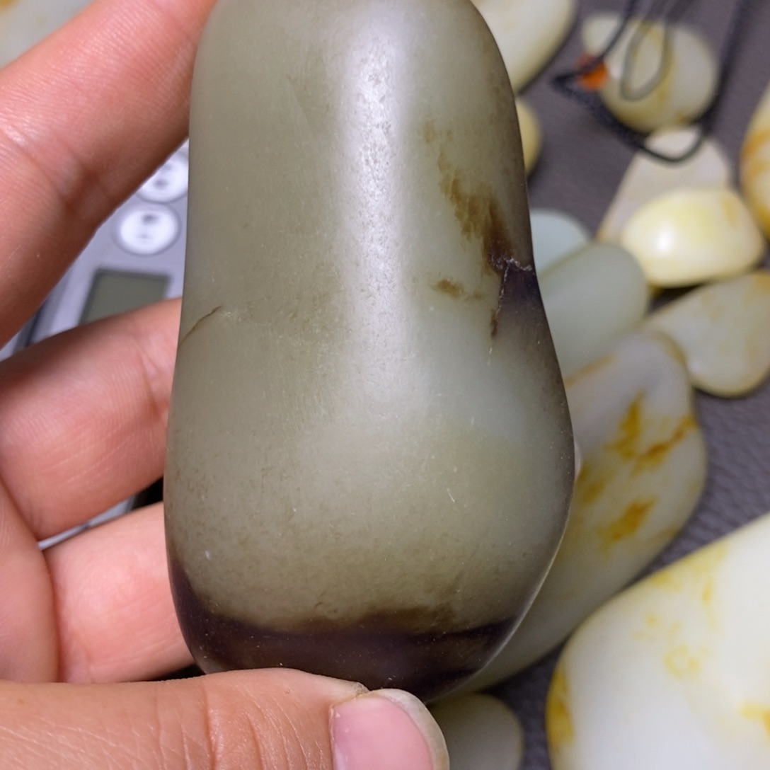 和田玉未镶嵌挂件7**8