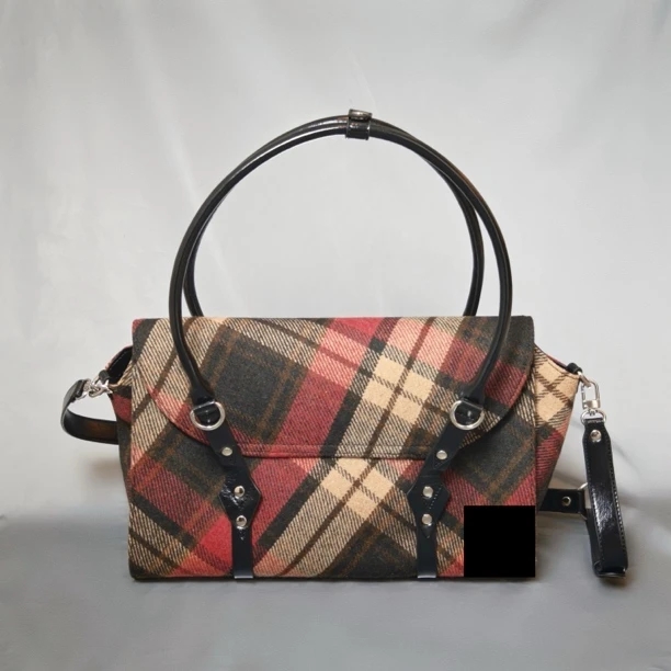 [705] 25FW新款大号Betty黑红格纹包可斜挎·Pibag