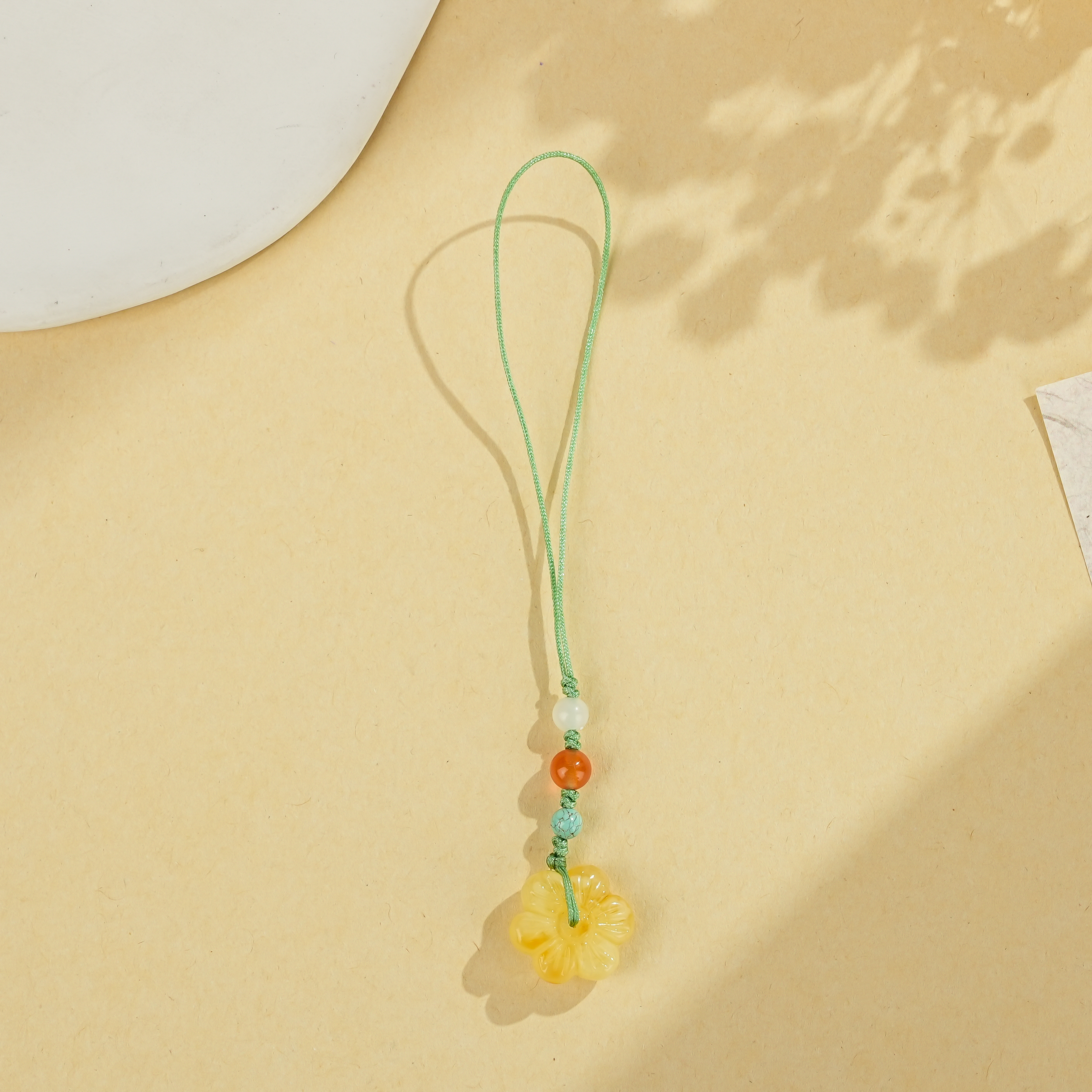 周西西精美珠宝蜜蜡小花手机链12mm时尚气质百搭多样性发货20676