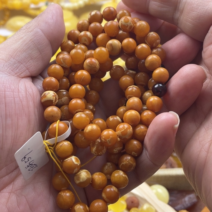 蜜蜡手串未镶嵌手串