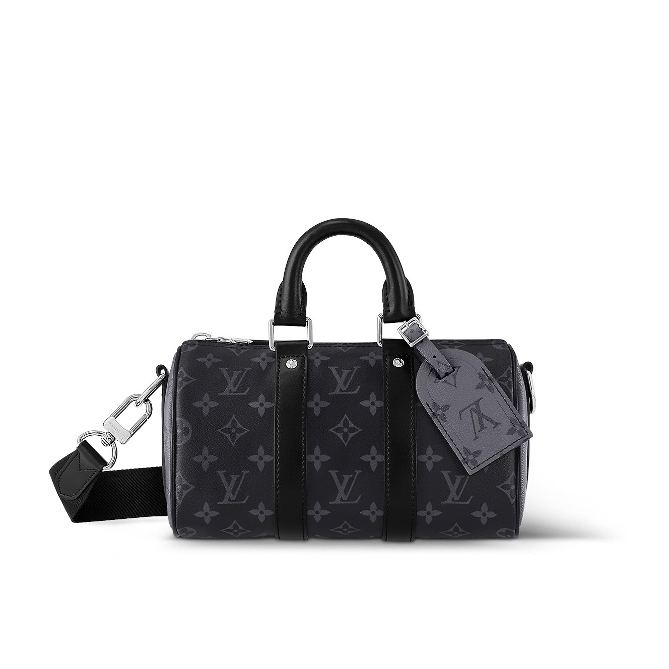 99新 LouisVuitton/路易威登 Keepall 25黑武士斜挎包 G025