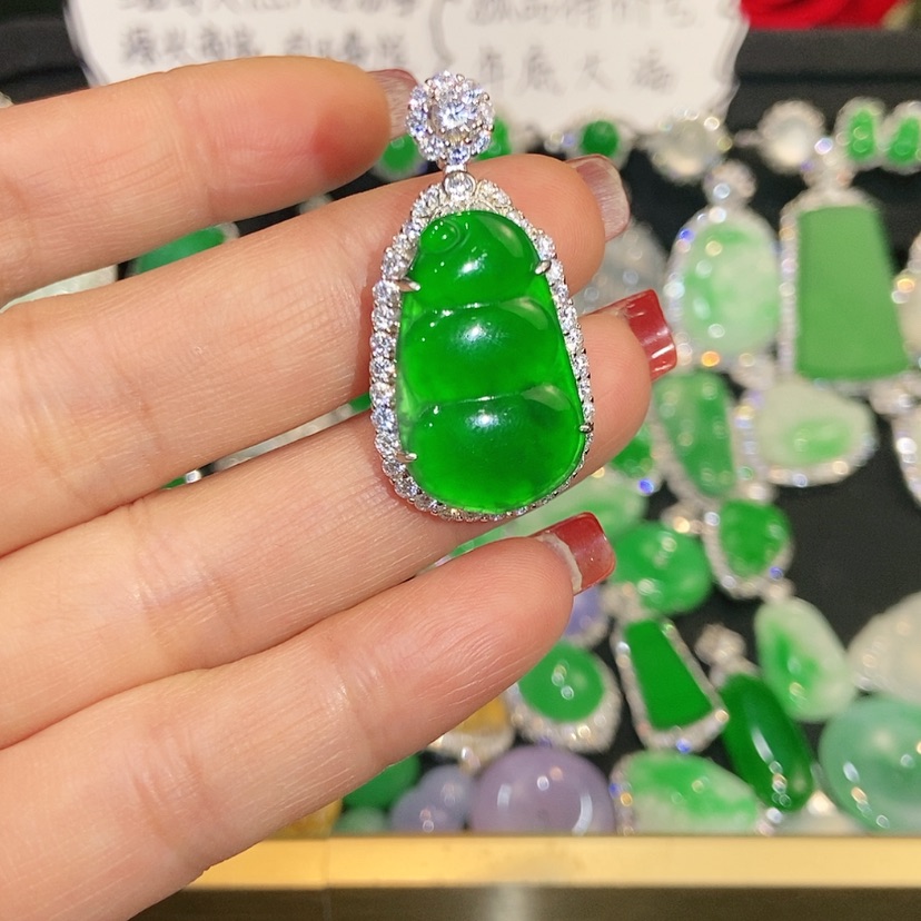 【闪购商品】颈饰未镶嵌翡翠圆*0天然翡翠