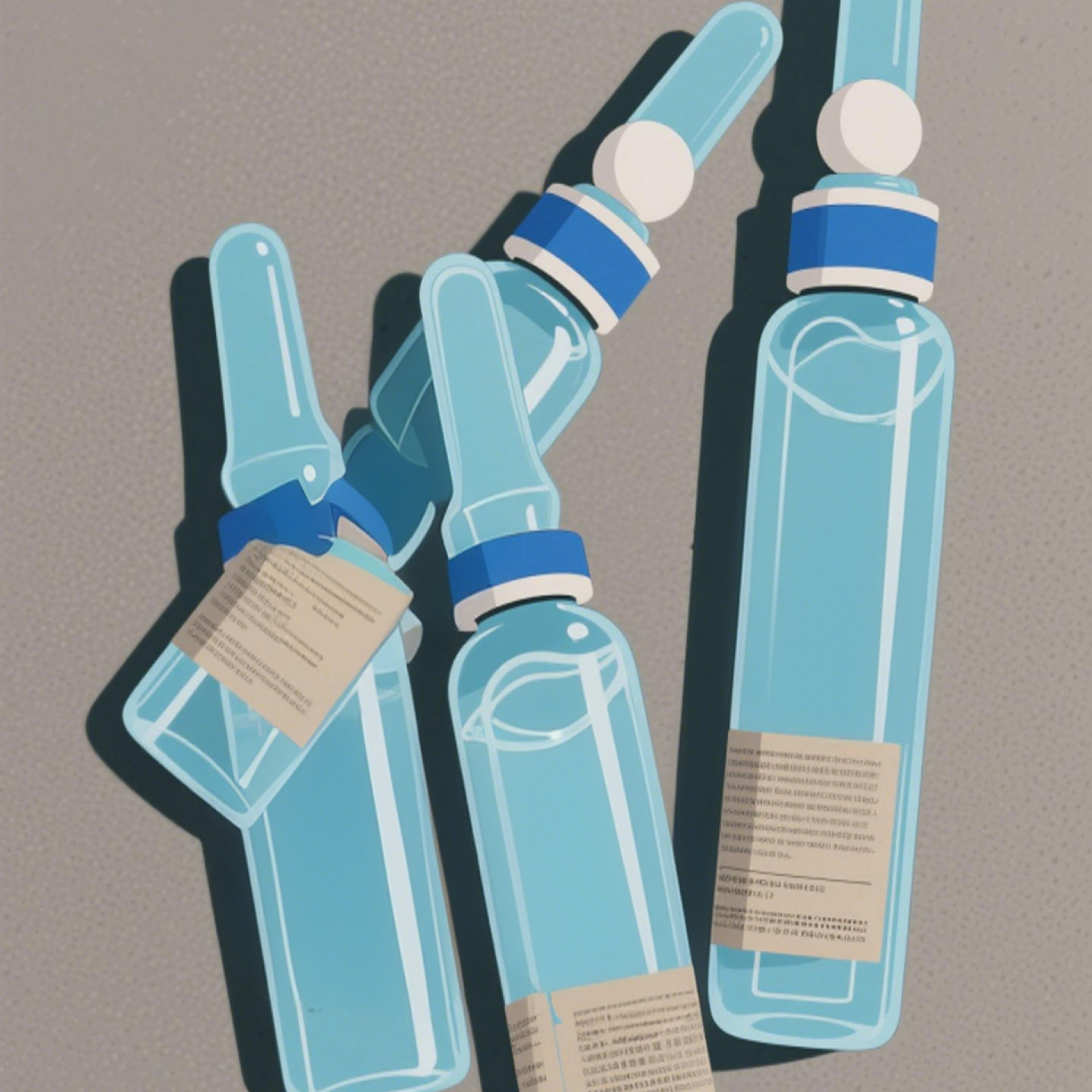 蓝色安瓶涂抹安瓶精华