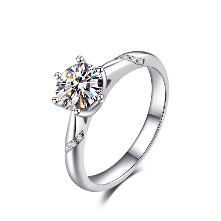 [南非甄选】 NFZX 高端定制 LC-022  六爪环镶白色戒指   2