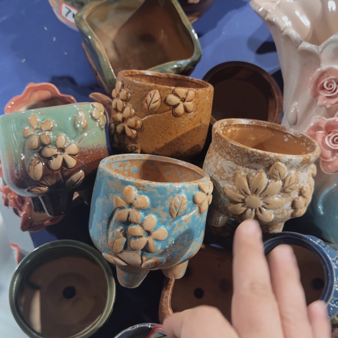 紫砂花盆粗陶盆醋