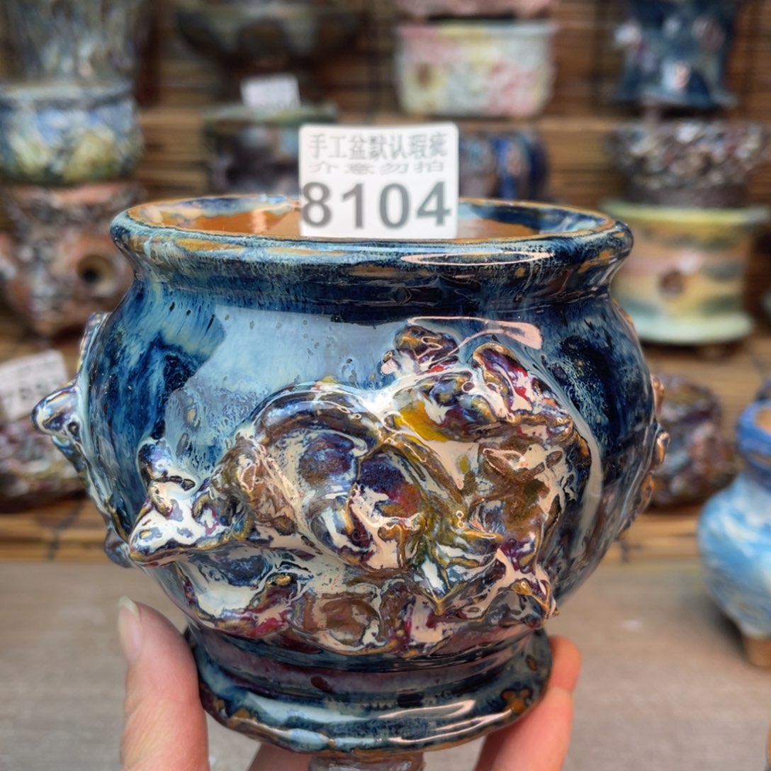 手工花盆默认瑕疵完美者勿拍