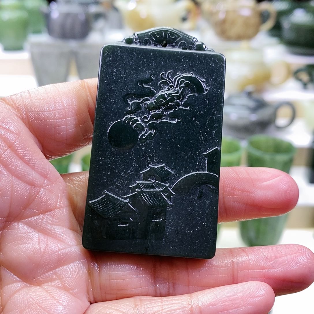 和田玉未镶嵌挂件