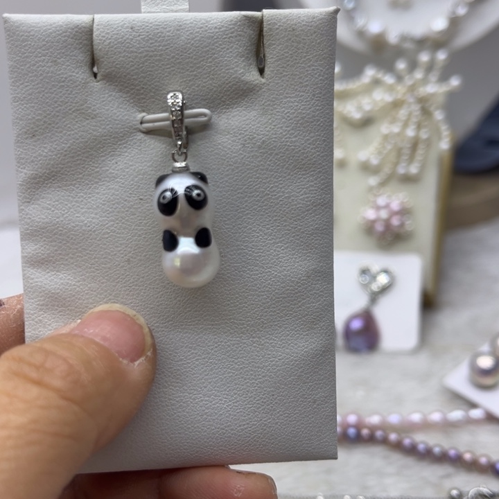 淡水珍珠耳饰银S925镶嵌