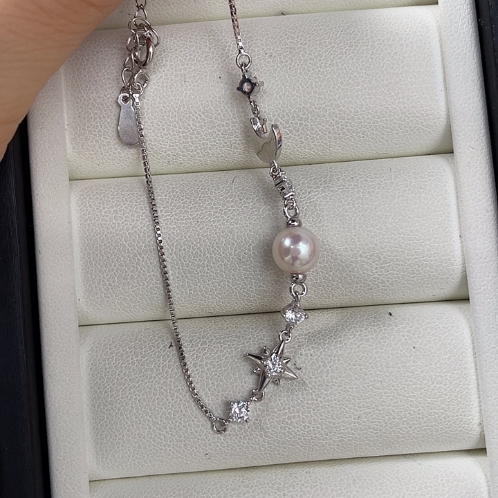 漓***~手绳海水珍珠银S925镶嵌