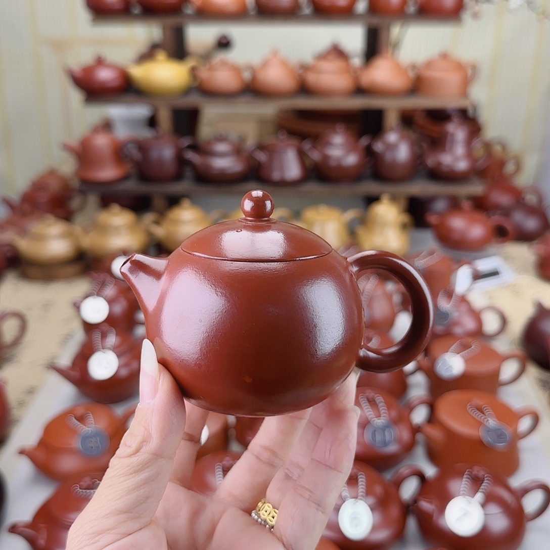 芨***草茶壶紫砂大红袍西施壶