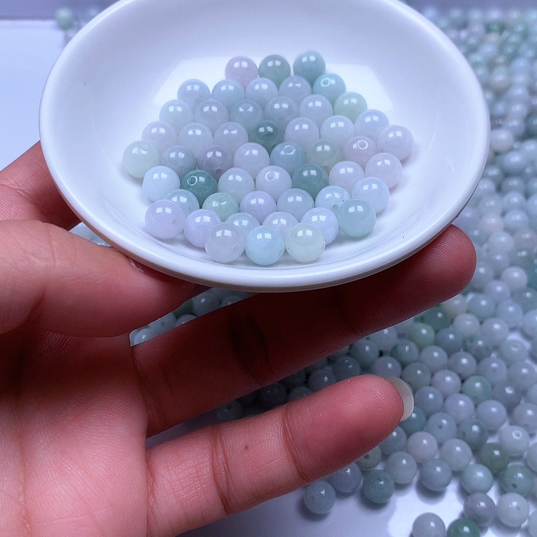 翡翠散珠翡翠翡翠卡7.3。100颗80元