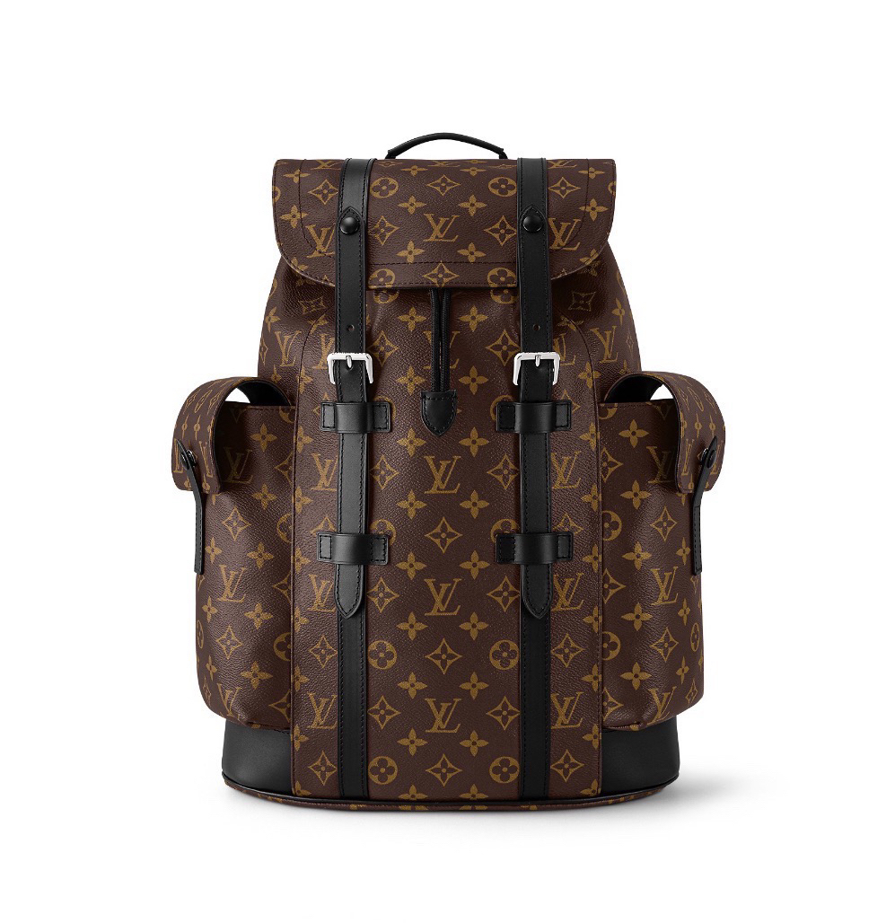 未使用 LouisVuitton/路易威登 LV Christopher棕老花双肩包 G184